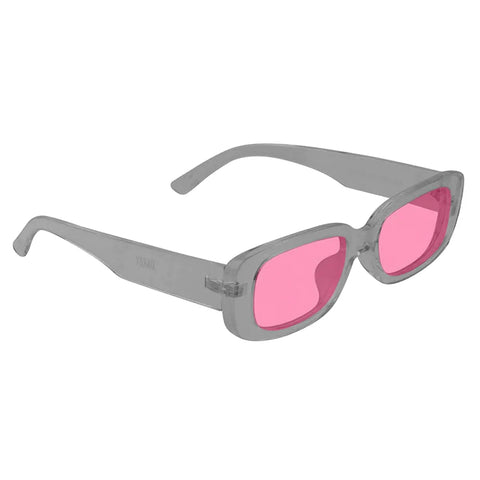Glassy Darby Transparent Grey Pink Lens