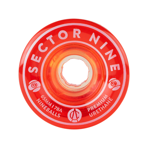 Sector 9 Nine Ball Wheels Red 78A 65