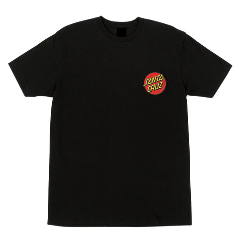 Santa Cruz T-Shirt Classic Dot Chest Black