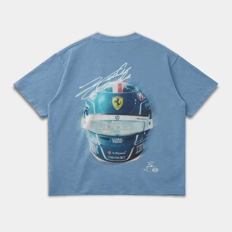 Monaco Club Slate Blue Leclerc Miami Helmet Tee