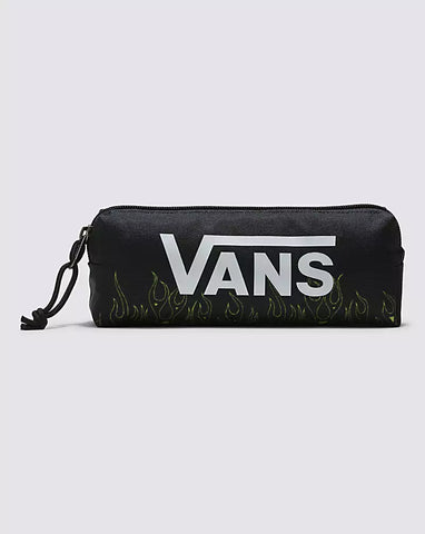 Vans Off The Wall Pencil Pouch Black Lime Green