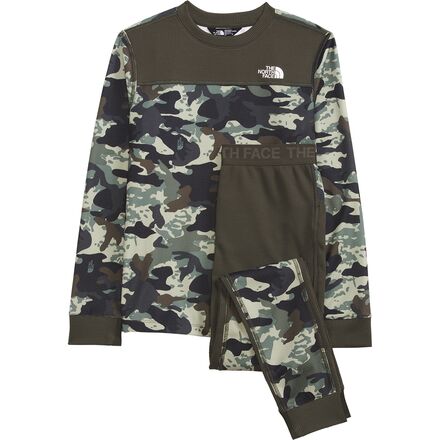 The North Face Teen Print Waffle Bl Set